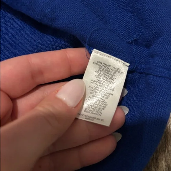 Vintage Blue Cardigan with Festive/Holiday Beading - Picture 5 of 7